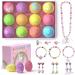Unicorn Bath Bombs for Girls Kids with Surprise Jewelry Toys Inside - 12+1 Pack | Mermaid Necklace and Dino Egg Bubble Bath Bombs for Princess Girls - Buy Online on SooperMarket.com