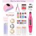 Electric Nail Drill & Acrylic Nail Tips Kit - 36W UV Lamp Gel Manicure Dryer 3D Synthetic Drill & 12 Color Glitter | International Shipping Available - Buy Online on SooperMarket.com