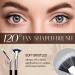 Dolly Mascara Fan Brush Set with Angled Eyelash Comb Separator - Portable Folding Cosmetic Brushes (2 Sets) - Buy Online on SooperMarket.com
