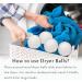 Buy 6-Pack Premium Wool Dryer Balls - Natural Fabric Softener Hypoallergenic & Baby Safe | Eco-Friendly Laundry Solution - Buy Online on SooperMarket.com