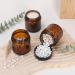 Yishik 4 oz Amber Glass Round Jars with Black Lids 6 Pack Empty Cosmetic Jars Face Cream Storage Containers for Powder Lotion Beauty Products Travel Favors Amber-4oz - Buy Online on SooperMarket.com