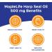 Maplelife Nutrition Harp Seal Oil 500 mg 100% Canadian Arctic Ocean Sourced EPA/DHA/DPA for Better Absorption Boost Brain Power Maintain Cardiovascular Health Lower Cholesterol & Triglyceride Anti-Inflammation Improve Cognitive Function 300 Softgels 300 c - Buy Online on SooperMarket.com