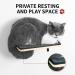 Wall Mounted Cat Hammock Shelf with Solid Rubber Wood Steps - Hanging Perches for Sleeping, Playing, and Climbing - Buy Online on SooperMarket.com
