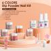 Lavender Violets 12 Pcs Dip Powder Nail Kit Skin Nude White Red Shimmer Orange Colours Dipping Powder Liquid Set with 2in1 Base & Top Coat Activator for French Nail Art Manicure M212 Nude Red - Buy Online on SooperMarket.com