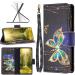 VQWQ Mobile Phone Case for Xiaomi Redmi Note 12 5G & Poco X5 - Protective Leather Pocket with Lanyard & Zipper - Butterfly 3 Folding Cover - Buy Online on SooperMarket.com