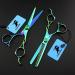 6.0 Inch Professional Japan 440C Hair Cutting Scissors - Salon Quality Blending/Thinning Shear for Barber or Home Use - B-green - Buy Online on SooperMarket.com