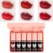 Fusang 6Pcs Lip Tint Stain Set Mini Lip Gloss Stain Moisturizing Long Lasting Highly Pigmented Color Waterproof Non-Sticky Cup Lip Plumper Lip Oil Glaze Tinted Lip Balm for Women