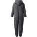 Cozy Haiorziyou Women's Plush Teddy Fleece Jumpsuit - Hooded Winter Pajamas Soft One-Piece Sleepwear (4XL Gray) - Buy Online on SooperMarket.com