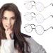 Shop 3-Piece Retro Round Glasses | Unisex Vintage Metal Frame & Clear Lenses - Perfect for Decoration! - Buy Online on SooperMarket.com
