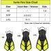Adjustable Open Snorkeling Swim Fins - Light, Durable for Kids and Adults - Extra Small Yellow - Buy Online on SooperMarket.com