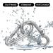 Pubiao 4-Piece Stainless Steel Carabiner Feather Hooks (M6) - Durable Chain Hooks for Travel Camping Hiking Fishing & Dog Walking - Buy Online on SooperMarket.com