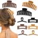 9Count 4.3In Big Hair Claw Clips Neutral Colors Hair Clips For Women Claws Clips For Thick Hair Banana Clips Medium Large Hair Claws Square Strong Hold Hair Styling Accessories For Girls