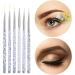Sibba Water Activated Eyeliner Brush Applicators - 6pcs Transparent Set for Halloween Cosmetic Tool, Fine Point Angled Wands for Eye Makeup, Eyebrow, Nail Art, and Painting - Buy Online on SooperMarket.com