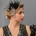 Handcess 1920s Flapper Feather Headband Black Feather Crystal Headband Women's Vintage Pearl Flapper Headpiece 20's Theme Cocktail Hair Accessories for Costume Prom Carnival Party - Buy Online on SooperMarket.com