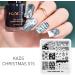 Alexnailart Christmas Nail Stamping Plate CH015 - Professional Manicure Stencil for Festive Nail Art - Buy Online on SooperMarket.com