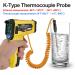 Buy Mestek Infrared Thermometer -50 C to 800 C | Laser IR Pyrometer with K-Probe & LCD Alarm for Kitchen Use - Buy Online on SooperMarket.com