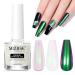 MIZHSE Chrome Liquid Powder for Nails Magic Mirror Nail Gel Mermaid Glitter Iridescent Effect Liquid Metallic Chameleon Nail Polish 10 ML MJY002
