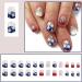 DASHIELL 4th July Fake Nails - Short Square 4th Of July Cute Stick-On Nails Cute Stick-on Nails Stars And Stripes Short Square Fake Nails For Nail Salon - Buy Online on SooperMarket.com