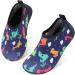 JIASUQI Kids Water Shoes - Quick Dry Aqua Socks for Beach & Pool - Navy Dinosaur Design - Size 10.5/11 UK Child - Buy Online on SooperMarket.com