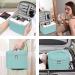 Large Aqua Green Makeup Bag Organizer - Travel Cosmetic Case with Mesh Brush Holder - Buy Online on SooperMarket.com