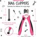 BUGALUGS Dog & Cat Nail Clippers - Nail Trimmer with Safety Guard & File for Grooming Medium to Large Pets - Buy Online on SooperMarket.com