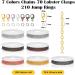70ft Stainless Steel Jewelry Making Chains Kit - 7 Colors, 2mm Metal Chains with Jump Rings and Lobster Clasps for DIY Necklace, Bracelet, Anklet - Buy Online on SooperMarket.com