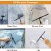 Quntis 10-Inch Shower Squeegee for Glass Doors - Non-Slip Handle, Replacement Blade, and Hook - Ideal for Bathroom, Mirror, and Car Cleaning - Buy Online on SooperMarket.com