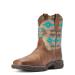 ARIAT Women's Anthem Shortie Savanna Western Boot 8 Dry Taupe/Turquoise Aztec