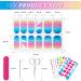 Gradient Color Nail Wraps 8 Sheet Set with Nail File & Scissors - Multicoloured Nail Art Strips for Women & Girls - Buy Online on SooperMarket.com