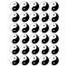 30x YIN YANG 4cm Premium Edible Stand Up Rice Wafer Cake Toppers D1 DECORATIONS