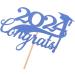 Alipis 15pcs 2024 Graduation Cupcake Toppers Glitter Graduation Cap Cake Toppers Congrats Grad Centerpiece Sticks 2024 Graduation Theme Party Cake Decorations Blue - Buy Online on SooperMarket.com