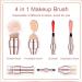 4 in 1 Multipurpose Makeup Brush - Soft Bristles & Elastic Sponge Portable Cosmetic Brush for Travel & Home Use - Buy Online on SooperMarket.com