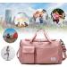 Suruid Travel Duffel Bag with Shoes Compartment - Pink Gym Bag for Men and Women - Buy Online on SooperMarket.com