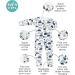 100% Cotton Two-Way Zipper Baby Sleepsuit Unisex Onesie Romper 0-3 Months Navy Clouds - Buy Online on SooperMarket.com