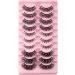 Joyeee False Eyelashes 10 Pairs Fake Eyelashes Glitter Diamonds Eye Lashes Reusable Easy to Wear and Remove Handmade Dramatic Fluffy Strip Lashes for Party Cosplay Costumes Festival Decoration Eyelashes#31 - Buy Online on SooperMarket.com