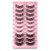 Shop 10 Pairs of Handmade Glitter Diamond False Eyelashes Reusable Fluffy & Easy to Wear for Parties & Festivals - Buy Online on SooperMarket.com