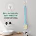 Long Handle Body Back Scrubber - Exfoliating Shower Brush Light Blue - Buy Online on SooperMarket.com