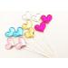AILEXI Handmade 10 Leather Reflective Glitter Cake Topper Multicolor Hearts for Cakes Cupcakes & Ice Cream | International Shipping Available - Buy Online on SooperMarket.com