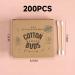Buy 2 Boxes of 200 Eco-Friendly Bamboo Cotton Swabs - Biodegradable Plastic Free & Portable - Buy Online on SooperMarket.com