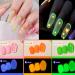 23pcs Glow in the Dark Gel Nail Polish Set with Base, Glossy & Matte Top Coat - Neon Mint, Red, White, Black DIY Gel Kit - Christmas Gift - Buy Online on SooperMarket.com