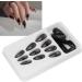 Press On Nails Coffin Press On False Nail Tips Black False Nails Artificial Nails Fake Solid Color Solid Color Fake Nails Ballerina Nail Art Tips Sets - Buy Online on SooperMarket.com