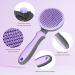 FYY Self Cleaning Dog and Cat Brush for Shedding - Pet Slicker Brush for Long or Short Haired Dogs and Cats - Grooming Supplies in Purple - Buy Online on SooperMarket.com