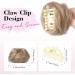 REECHO Space Bun Hair Pieces 2 PCS Mini Claw Clip in Messy & Cat Ears Fake Hair Bun Extensions Wig Accessory Updo Hairpieces for Women Girls (Pack of 2-3.5" Wavy Dark Blonde) Pack of 2 - 3.5" Wavy Dark Blonde - Buy Online on SooperMarket.com