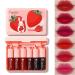 6 Colors Lip Tint Stain Set  Korean Lip Gloss Lip Tint Stain Plumping Mini Liquid Lipstick  Multi-use Lip and Cheek Tint  Long lasting Non-Stick Cup Waterproof  High Pigment  Vivid Color  Lip Tint Makeup Set B
