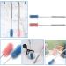 Toatelu Silicone Bottle Brush Set - 2-Piece Long Handle & Rotating Hygienic Cleaning for Baby Bottles & Food Glasses - Buy Online on SooperMarket.com