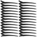 Zsanhua 26 Pieces Duck Bill Hair Clips 9cm Duck Bill Hairpins Curl Clips Stainless Steel Curl Clips Sectioning Clips with Holes Clips Hair Styling Clips for Salon and DIY (Black)