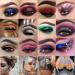40 Colors Glitter Eyeshadow Palette + Glitter Glue | Sparkly Eye Makeup Kit for Women - Buy Online on SooperMarket.com