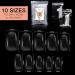 Vixi 600 Medium Oval Nail Set with Prep File - 10 Sizes Clear Express Full Cover False Fingernail Extensions for Salon & Home Use - Buy Online on SooperMarket.com