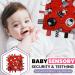 Sleepy Sheep Label Lovey - Black White & Red Baby Sensory Security Tag Blanket - Buy Online on SooperMarket.com