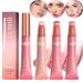 3pcs Liquid Blush Makeup Wand  Cream Liquid Blush with Cushion Applicator For Cheeks Tint Weightless Blendable Liquid Blush Stick Natural-looking  Glow Dewy Finish